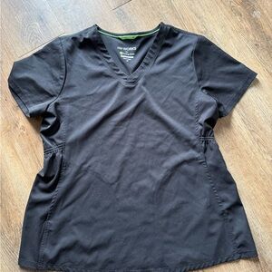 Black scrub maternity top